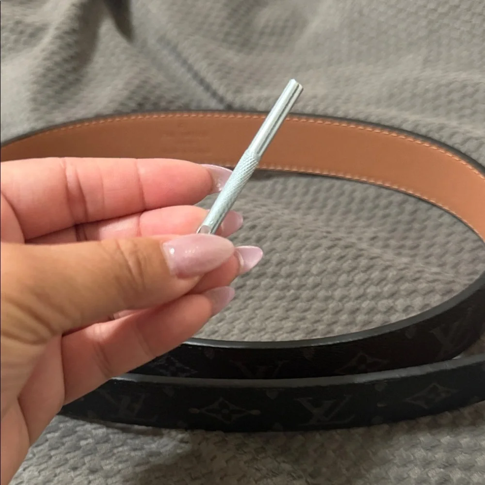 Louis Vuitton Black Monogram LV Buckle Reversible Belt